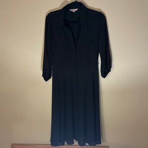 Nanette Lepore Black Long Sleeve button down Dress